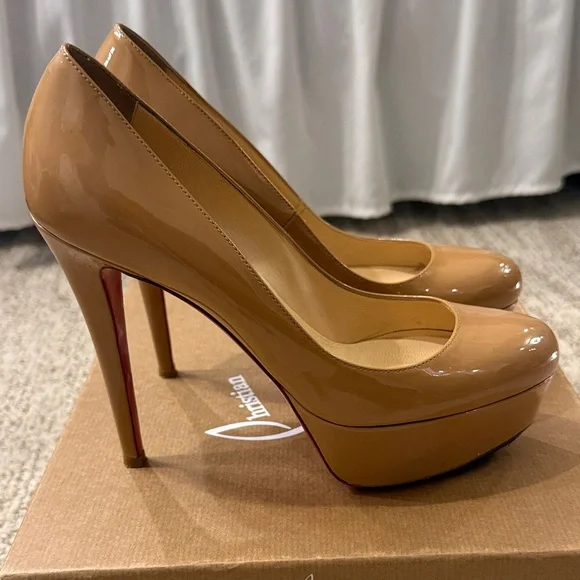Christian Louboutin Nude Platform Heels - Picture 3 of 6